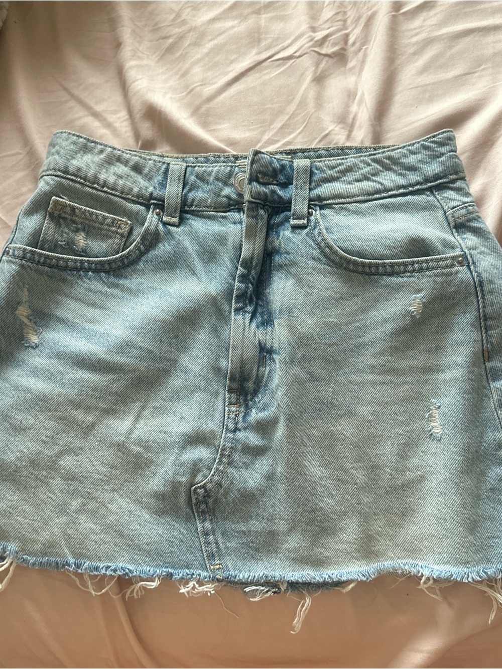 Cotton On Light Blue Denim Mini Skirt